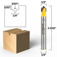 thumbnail image 2 of Grooving Router Bit Set - 1/4" Shank - Yonico 17155q, 2 of 13