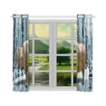 thumbnail image 3 of BSDHOME Rhinoceros in the Street Window Curtain Kitchen Curtain 26x39 inches (Two Pieces), 3 of 3