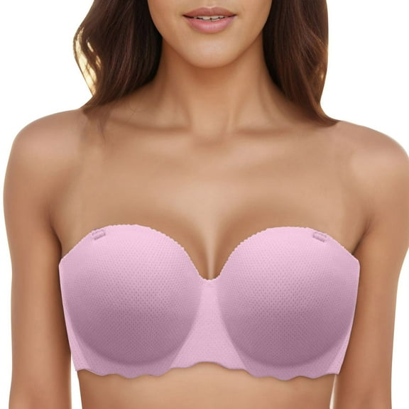 Sngxgn Bras for Women All Day Comfort Bra, No Wire and Light Padded Bra(Pink,36)