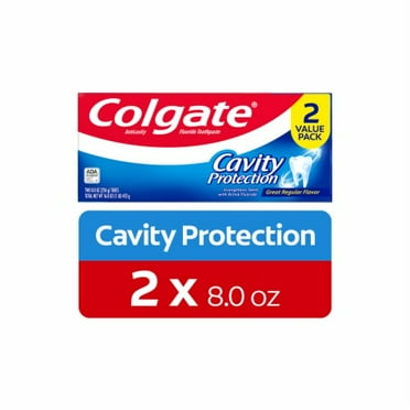 Colgate Cavity Protection Toothpaste with Fluoride and Mint Flavor 2 ct / 8 oz