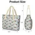 thumbnail image 3 of Tote Bag for Women - Pug and Love Heart Shoulder Bag - Large Utility Work Duffle Bag with Zipper Handbag for Travel, Work, Sprots, 3 of 5