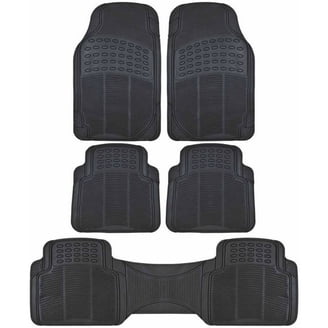 3 Row Universal All-Weather Floor Mats - Heavy Duty Vinyl For Car, SUV, Van (4pc Set)