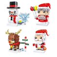 thumbnail image 1 of Pueblo de invierno de santa claus, árbol de Navidad, muñeco de nieve, Brickheadz, bloques de construcción, juguetes de ladrillos, regalos, 2023, 1 of 5