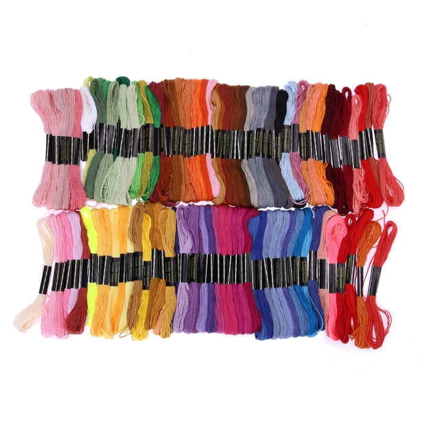 Hilos de punto de cruz de algodón de 100 colores multifuncionales para herramienta de enhebrado de agujas