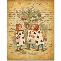 Alice in Wonderland - The Cards Painting the Roses - 11x14 Unframed Alice in Wonderland Print