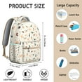thumbnail image 6 of Charming Cat Print Backpack for College - Durable Waterproof Bookbag, Stylish Backpack, 6 of 6
