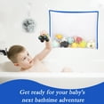 thumbnail image 3 of Toplive 2 x Mesh Bath Toy Organizer, Bath Toy Storage for Baby Bath Toys, Hanging Bath Toy Holder With 6 Ultra Strong Suction Hooks for Bathtub Toys, Bath Toys & More-Blue, 3 of 8