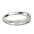 thumbnail image 3 of 0.25ct Crown Diamond Moissanite 10k White Gold Wedding Band Engagement Ring, 3 of 4