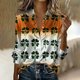 thumbnail image 2 of Tops de Manga Larga de las Mujeres Casual St Patrick'S Day Unisex Imprimir Botón Arriba Blusa de Cuello Giratorio Tops de Manga Larga de las Mujeres de Moda, 2 of 8
