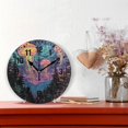thumbnail image 2 of Yayeee 10" Wall Clock Battery Operated Quartz Round Silent Non-Ticking Home Decor, Psychedelic Jellyfish, 2 of 6