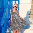 thumbnail image 4 of Girls Dress Nutcracker Pattern Sleeveless Dress for Girls Hem A-Line Casual Sundress, 4 of 7