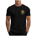 thumbnail image 2 of Styesk T-Shirts pour Homme Mode Décontractée Hommes T-shirt de Sport Imprimé Manches Courtes Col Rond Chemisiers Chemises, 2 of 5