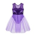 thumbnail image 4 of iiniim Girls Kids Shiny Sequins Ballet Leotard Gym Dress Ballerina Tulle Jumpsuit for Stage Performance Costume, 4 of 7