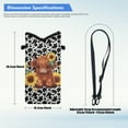 thumbnail image 7 of SEANATIVE Women Men Small Crossbody Purses Cellphone Pouch Case for Travel Phone Carrier Case Bag with Adjustable Shoulder Strap Fits Most Phones, 8 x 4 inch, Highland Calf Cow Print Sunflower, 7 of 7