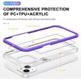 thumbnail image 6 of Case for iPhone 14 Plus 5G,Slim Thin Soft TPU Bumper & Hard PC Transparent Back Shockproof Scratch Resistant Protective Phone Case for iPhone 14 Plus 5G 2022 6.7 inch (Purple), 6 of 15