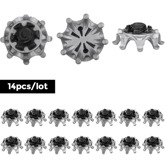 14Pcs/lot Golf Shoes Spikes Fast Twist Studs Cleats For Replacement Golf Training Aids for Golf Football Sports Shoes Gery Black 14pcs one pack