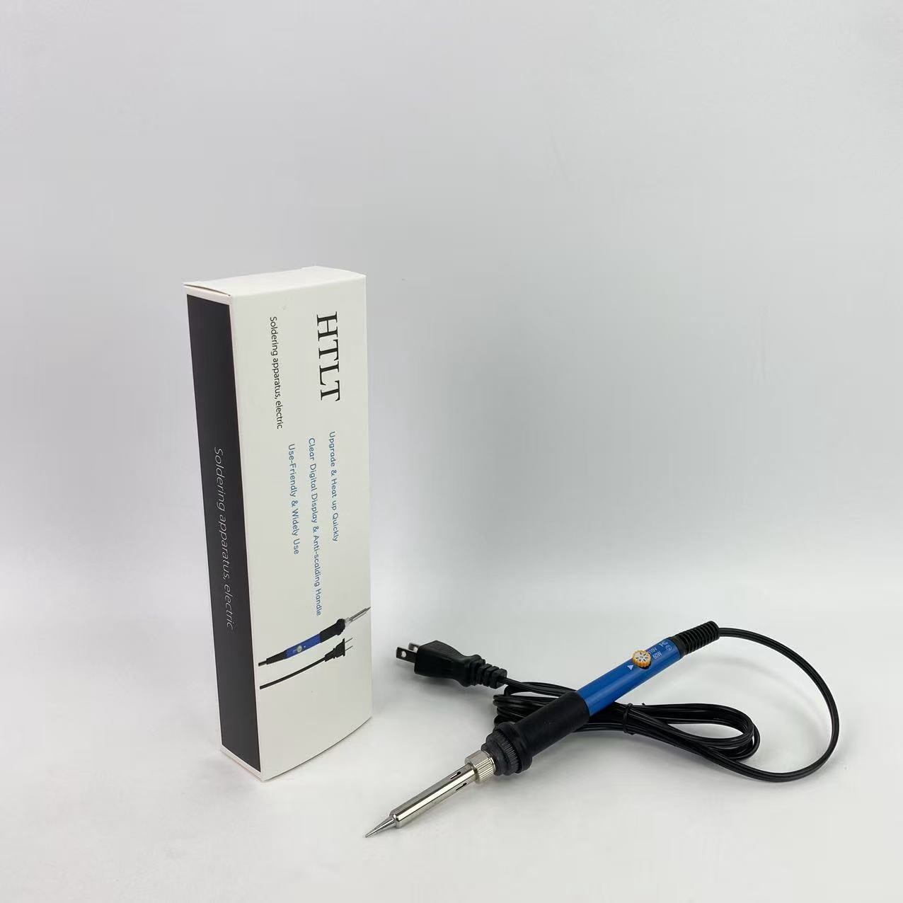HTLT Soldering Iron Kit Electronics - Adjustable Temperature Solder Iron AC110V 60W with Different Solder Tips, Soldering Stand, Solder Wire for Variously Electronic Repair