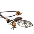 thumbnail image 2 of Colr Hecho a Mano Del Suéter Del Colgante de Hoja Del Cordón de Cuero de para s de s Mujeres Zulema Collar colgante de la hoja, 2 of 6