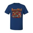 thumbnail image 2 of Wild Bobby, Wild Hawg Bike Motorcycle Flaming Cars and Trucks Men's Graphic T-Shirt, Royal, 2XL, 2 of 3