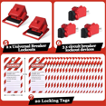 thumbnail image 2 of Lockout Tag Kit, Lockout Tag Kit Electrical Electrical Lockout Tag Kit, Industrial Lockout Tag Kit, Lockout Tag Kit,1 set * lockout tagout kit,Red, 2 of 3