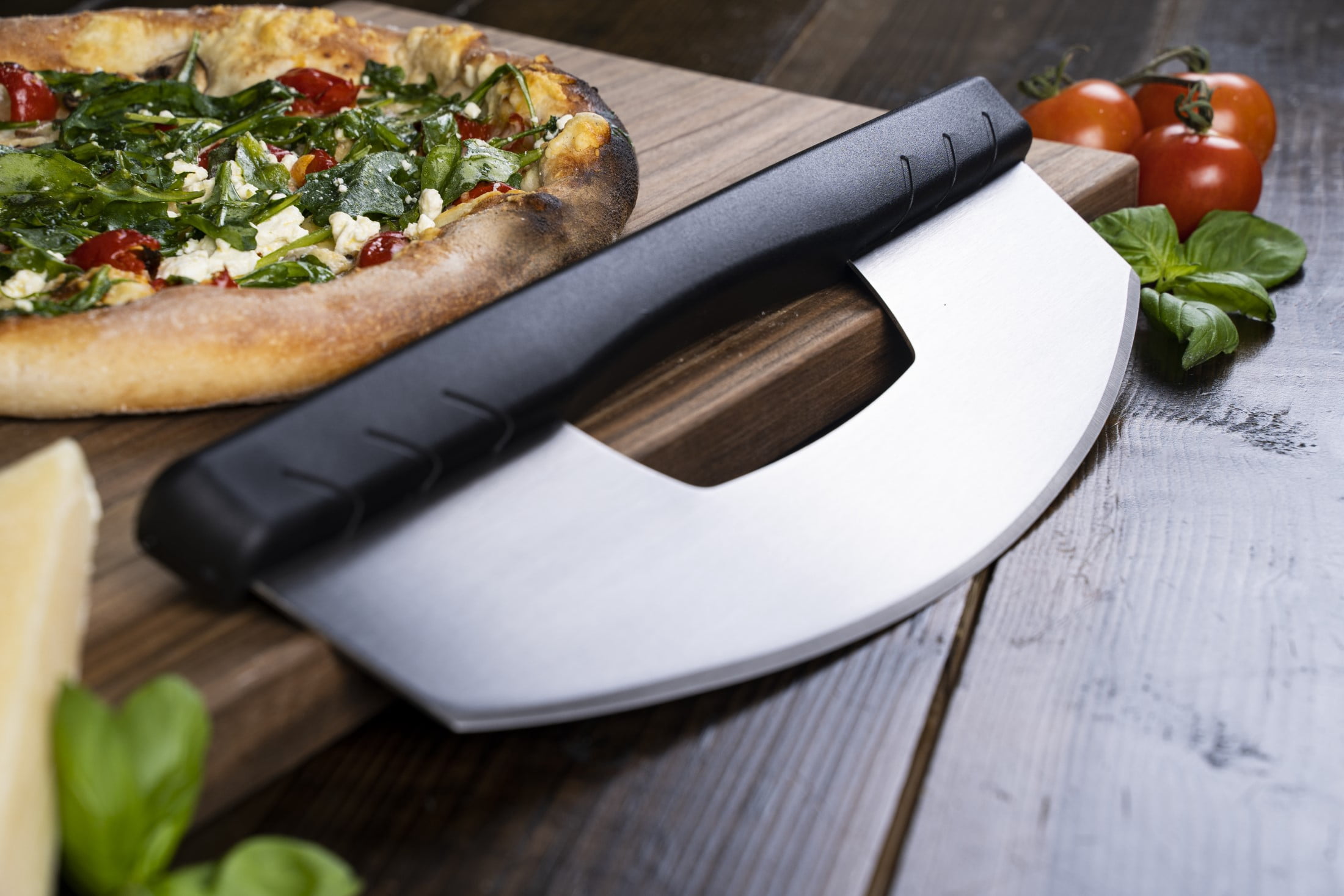 Blackstone 14" Stainless Steel Pizza Cutter Rocker with Long Handle