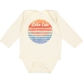 thumbnail image 3 of Inktastic Lake Erie Distressed Retro Sunset Boys or Girls Long Sleeve Baby Bodysuit, 3 of 5
