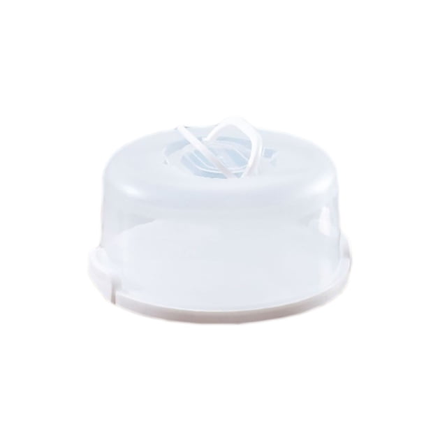 Matsuzay Caja de almacenamiento para pasteles de fiesta de 10 pulgadas con asa, Base antideslizante, portátil, de plástico, para pasteles, Organizadores de utensilios de cocina