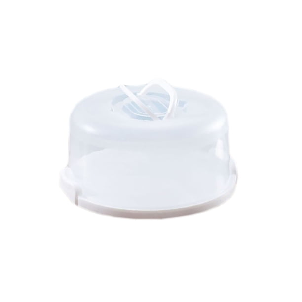 Billuyoard Caja de almacenamiento de pasteles de 10 pulgadas con asa Base antideslizante Portador de pasteles portátil Muffins Estuche de pan Accesorio de Organizadores de utensilios de cocina Billuyoard HA065594-00