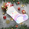 thumbnail image 6 of Coolnut Christmas Stocking Personalized Rainbow Large Candy Stocking Hanging Gift Xmas Stockings Decoration 2PCS for Family Holiday Party Ornaments Decor Fireplace, 6 of 7