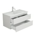 thumbnail image 6 of 36-inch Bathroom Vanity with Sink, Modern Vanity with 2 Soft-Close Drawers, Handle-Free Glossy White Cabinet, Easy Assembly Bathroom Storage Solution, 6 of 8