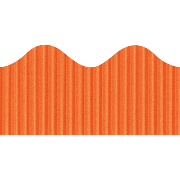 Bordette Fade Resistant Bulletin Board Decorative Border, Orange