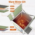 thumbnail image 3 of Petsblublu Insulated Outdoor Cat House 2 Story Weatherproof Elevated Outside Cat Shelter, Green, 3 of 9