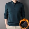 thumbnail image 2 of LNWUY Men's Long Sleeve Shirts Quick Dry Performance Shirt Spring Autumn Solid Color Padded Keep Warm Button T-Shirts Blue XXXXL, 2 of 3