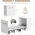 thumbnail image 3 of ABORON Murphy Bed with Mattress Folding Cabinet Bed, 75" x 29" Pull Out Hide Bed, Saving Space Roll Away Bed Fold Guest Bed, Murphy Chest Bed for Small Guest Room/Home/Office, 3 of 11