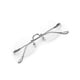 thumbnail image 5 of Guardurnaity Gafas simples sin marco Bisagras de resorte Forma ovalada Vidrio de metal Gafas anti luz azul Gafas Gafas de lectura Plata Type2 NO2, 5 of 6