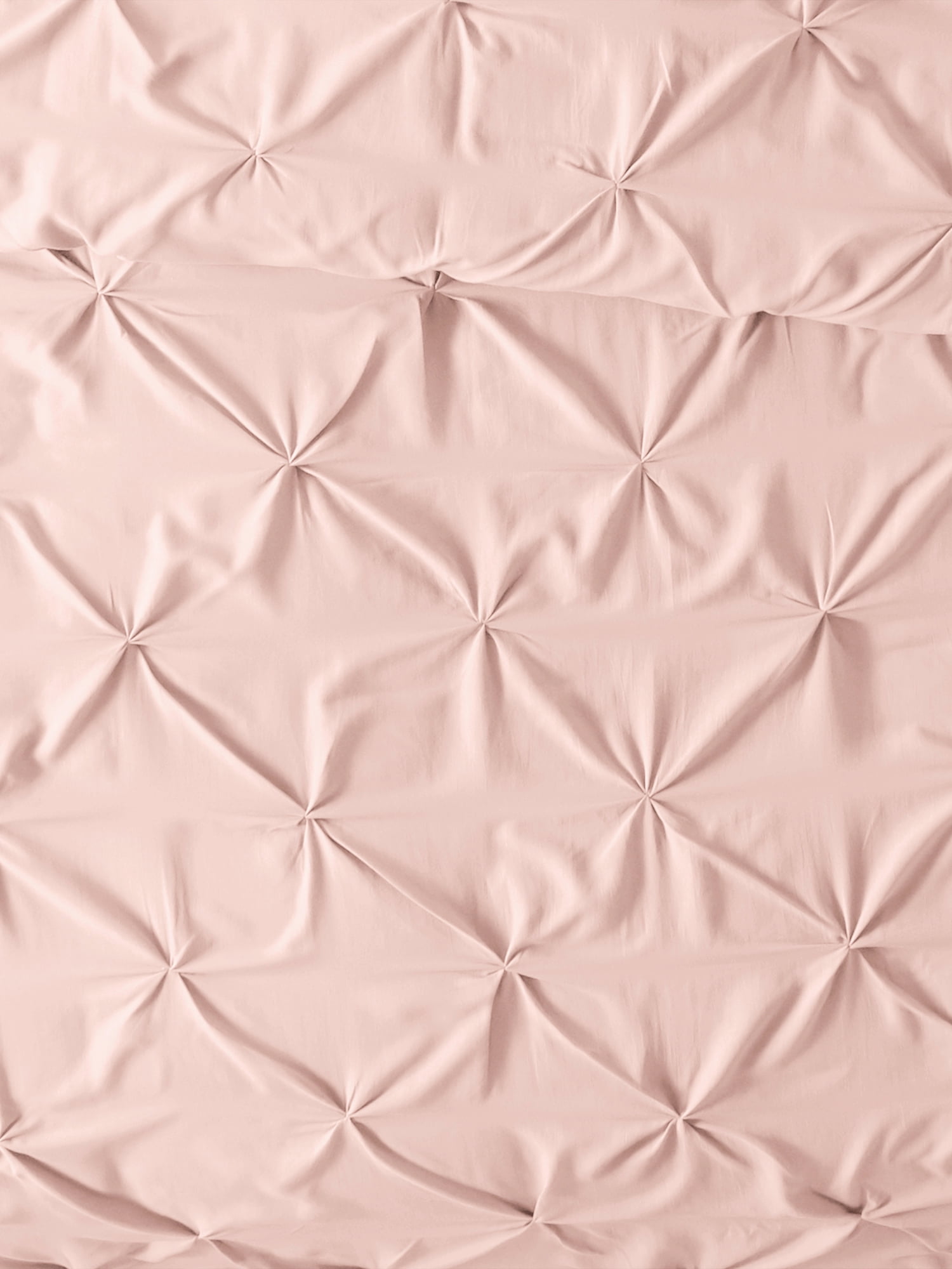 Comfort Canopy - 3 Piece Blush Pinch Pleated Duvet Cover Set with Shams for Queen Size Bedding