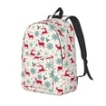 thumbnail image 1 of Balery Vintage Christmas Reindeer Mochila Clásica Impresa Básica para Viaje, Mochila Escolar Resistente al Agua, Mochila de Lona con Correas Ajustables-Small, 1 of 5