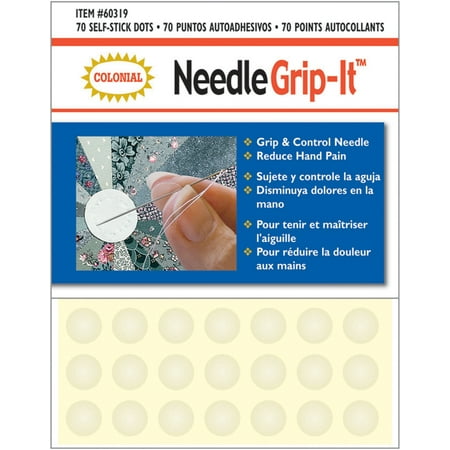 UPC: 0091955603194 | Colonial Needle Grip-It Flexible Self-Adhesive Dots-70/Pkg