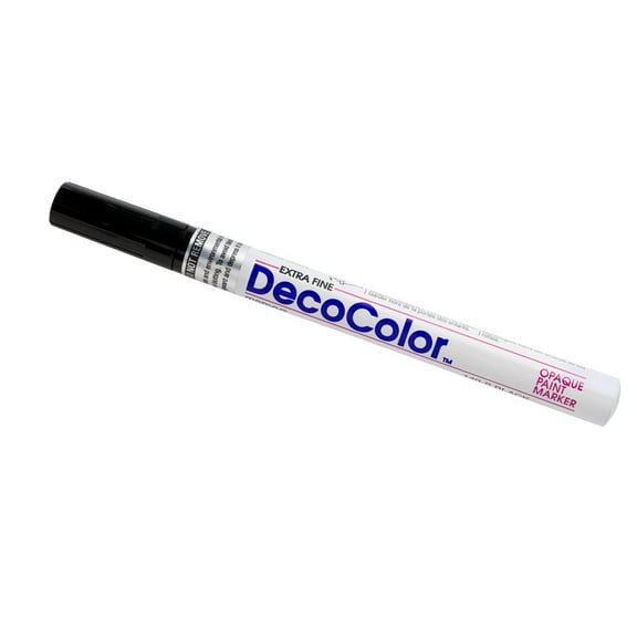 Marvy Uchida Fine Line Opaque Paint Marker, Black, 1/Pack