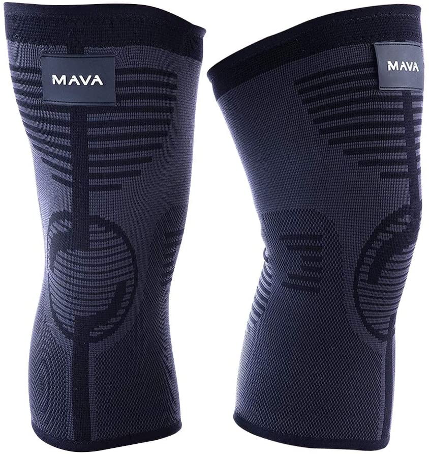 Transparant Afgekeurd Nadenkend Mava Sports Knee Compression Sleeve Support for Men and Women (Black Lines,  Large) - Walmart.com