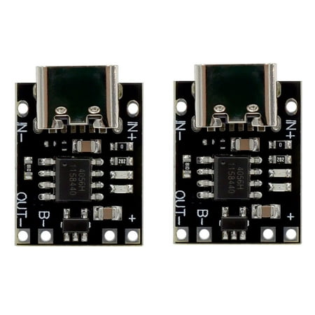 

RANMEI 2PCS Lithium Battery Charging Protection Board 1A 3.7V4.2V Charger Module Type-C
