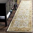 thumbnail image 3 of SAFAVIEH Antiquity Ingram Traditional Bordered Wool Area Rug, Light Blue/Sage, 5' x 8', 3 of 10