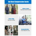 thumbnail image 6 of Gustave 2 Pairs Compression Socks for Men Women 20-30mmHg BEST Medical Sport Nursing Varicose knee high Socks Athletic Socks for Marathon,Soccer,Travel & Flight "Black,XXL", 6 of 10