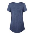 thumbnail image 6 of Olyvenn Womens V Neck Short Sleeve Nursing Tops Maternity Breastfeeding Shirts Comfy Soft Tunics Pregnancy Clothes Blue 12, 6 of 6