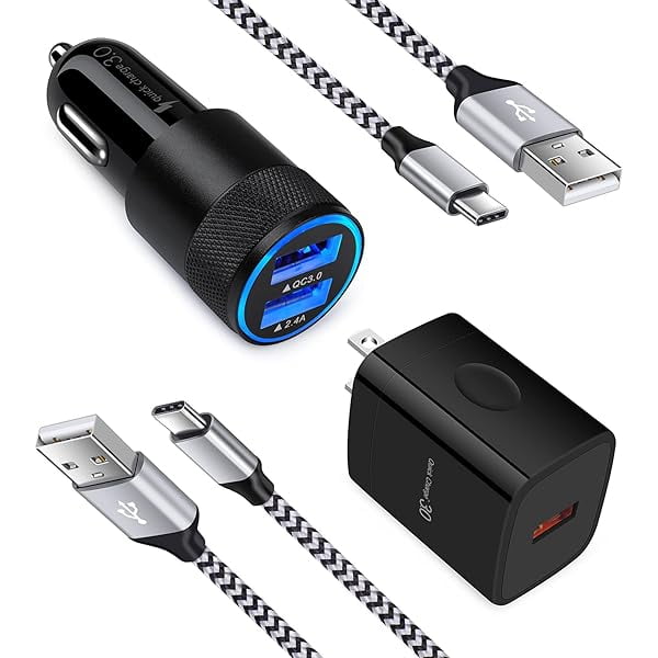 USB C Fast Car Phone Charger for Samsung Galaxy S25 Ultra Plus S25+ S24 FE A55 A35 A15 S24 S23 S22 S21 S20 5G FE Plus Ultra S10 S10e S9 S8 Note 20 10 9 8 A53 A42, Accessories Adapter Type C Cable 3ft
