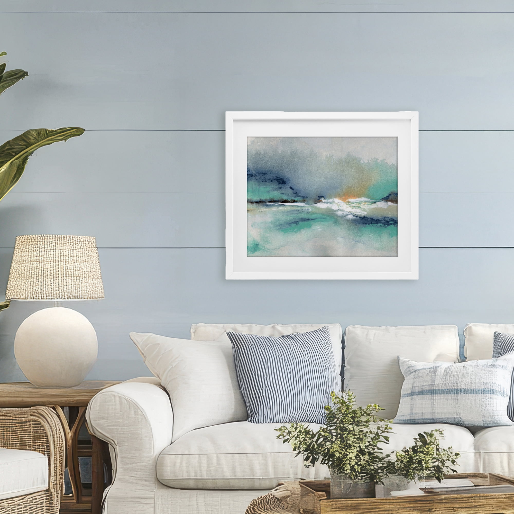 Stupell Industries Sun Bleached Crossing White Framed Print Under Glass, design by NLS Design