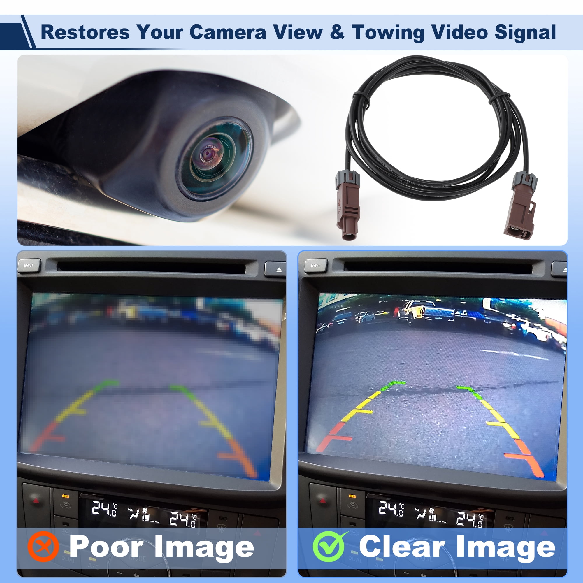 Unique Bargains HC3Z-14D202-M Rear View Camera Harness for Ford F-250 F-350 Super Duty