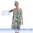 thumbnail image 4 of Colevkie Women's 2 Pcs Bath Wrap Set Bath Skirt &Shower Cap Quick Drying and Absorbent Lightweight for Bathroom Beach Sauna Hotel Printed Vintage Pattern, 4 of 8