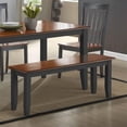 thumbnail image 3 of Home Square 3-Piece Set with 2 Dining Chairs & Bench in Black/Cherry, 3 of 4