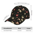 thumbnail image 2 of Fuzoiu Red White Flowers Print Adjustable Baseball Cap for Men and Women, Unisex Sports Hat, Sun Protection Hat for Running Workouts and Outdoor Activities All Seasons, 2 of 6